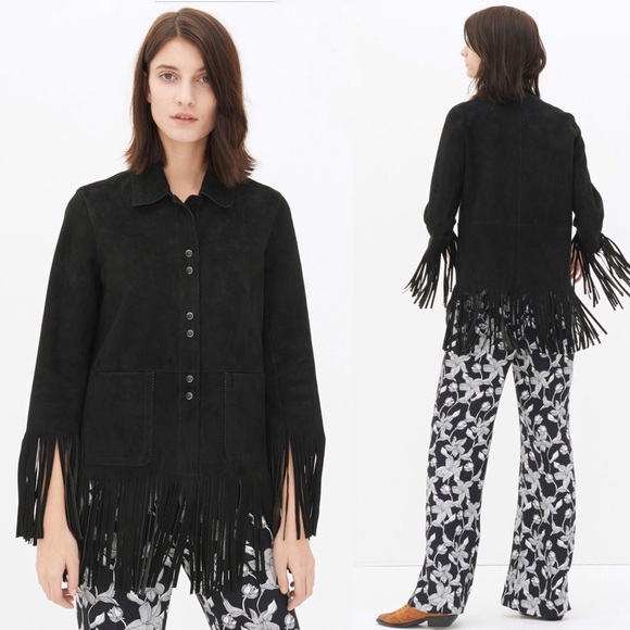 sandro fringe jacket